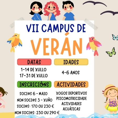 VII Campamento Infantil de Verán Club del Mar 4 - 6 anos